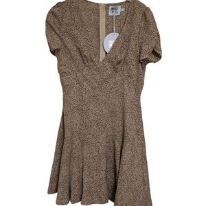 NWT Princess Polly Women's The string Leopard Mini Dress Size 6